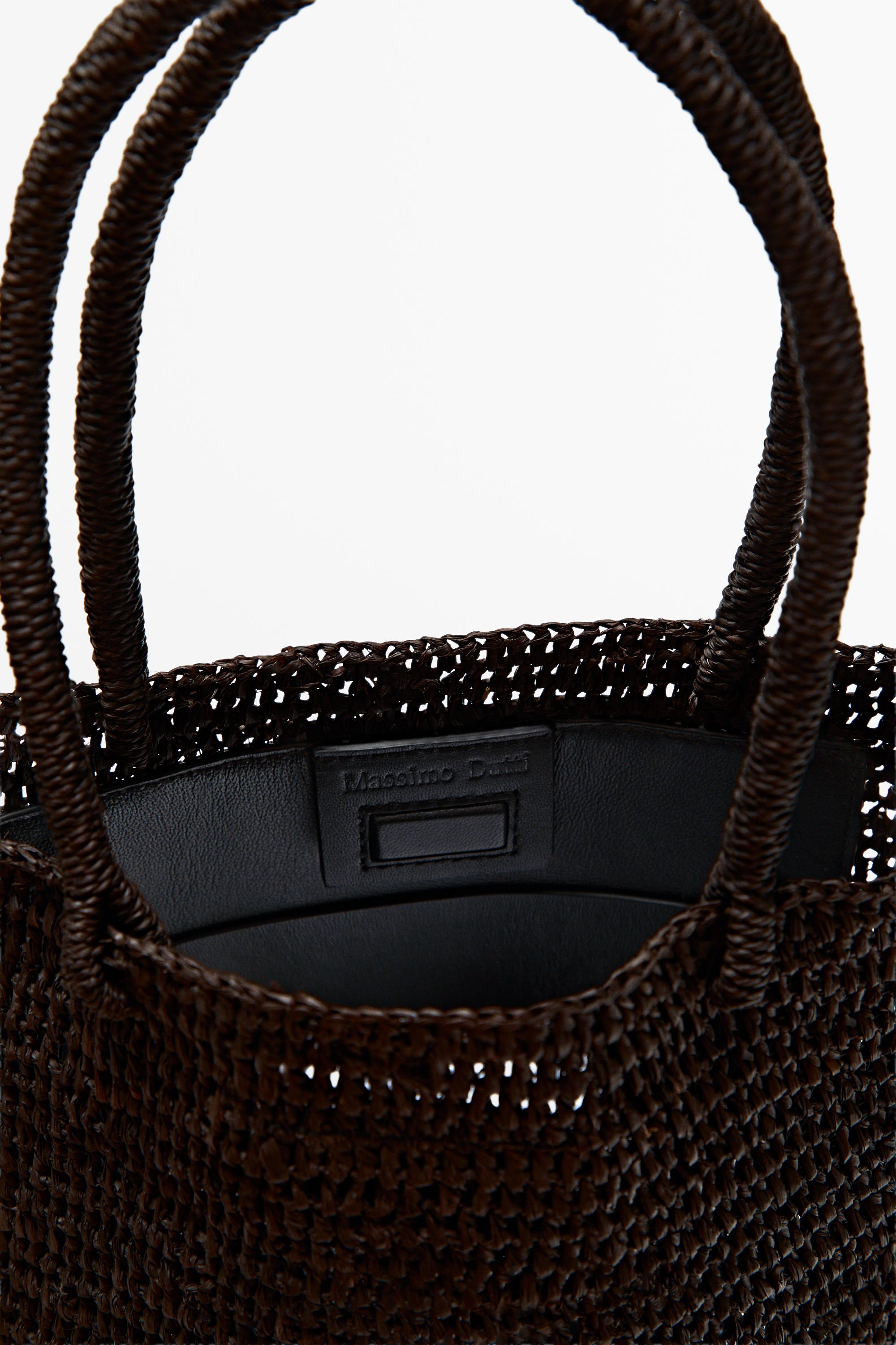 Mini sac seau raphia